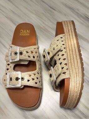 CROCHET PLATFORM SANDAL WOMENS SIZE 8